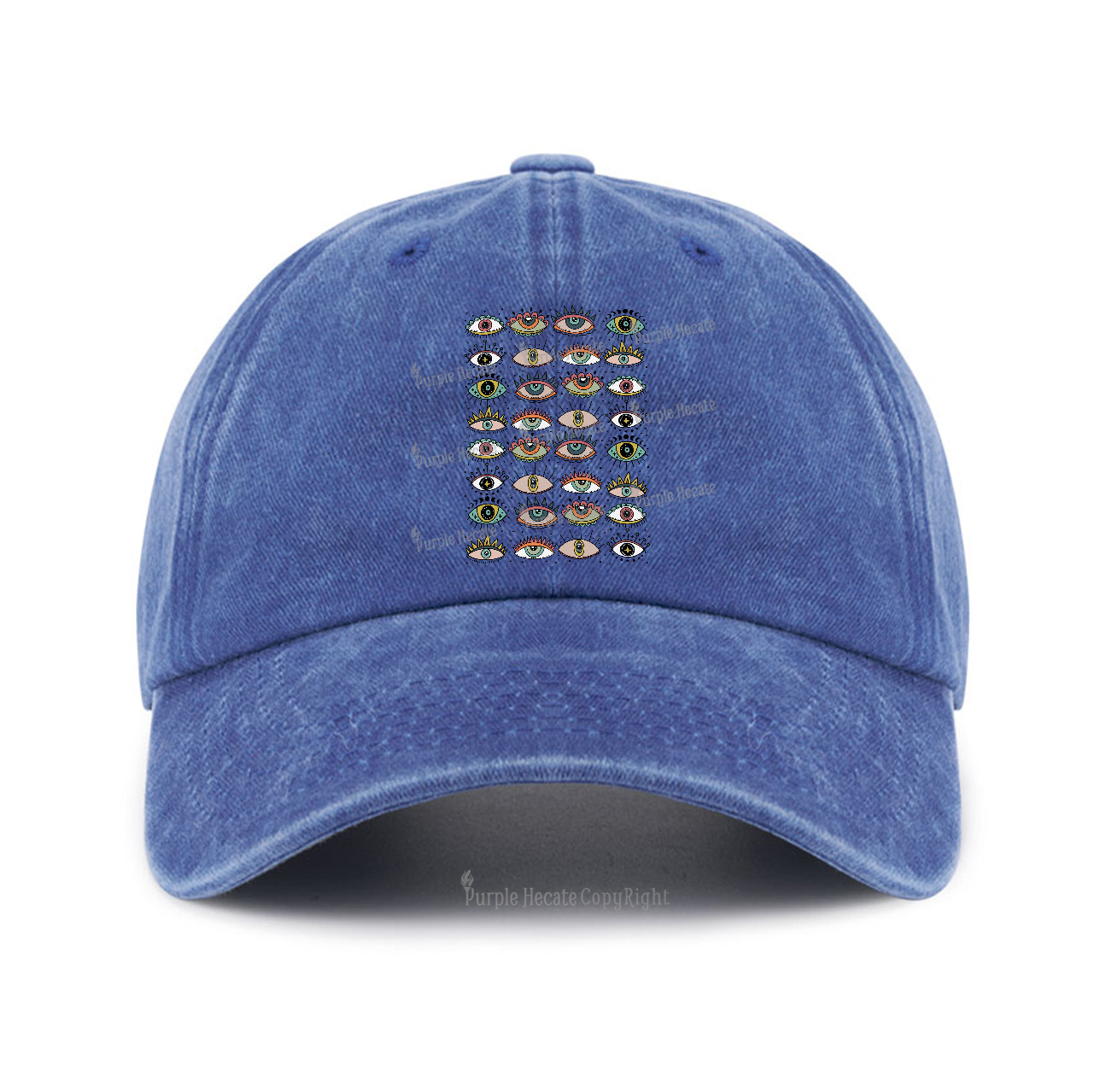 Purplehecate Evil Eye Pattern Baseball Cap