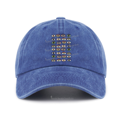 Purplehecate Evil Eye Pattern Baseball Cap