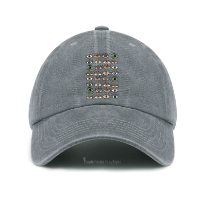 Purplehecate Evil Eye Pattern Baseball Cap
