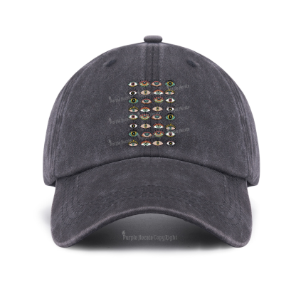 Purplehecate Evil Eye Pattern Baseball Cap