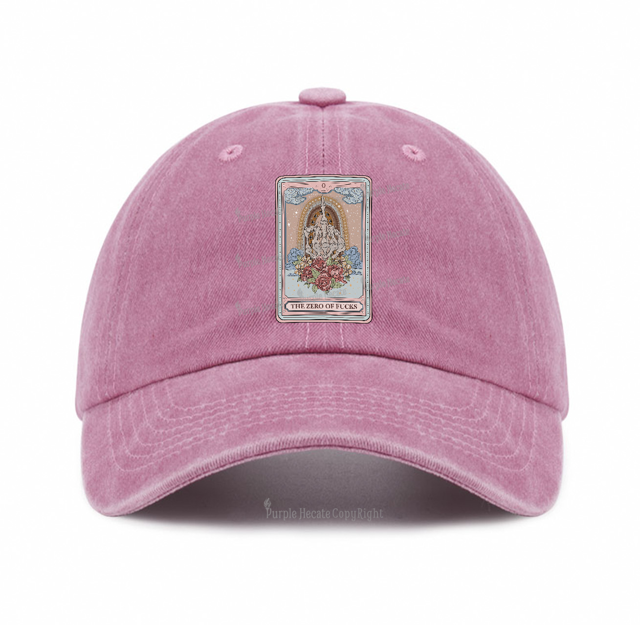 Purplehecate The Zero Of Fucks Tarot Baseball Cap