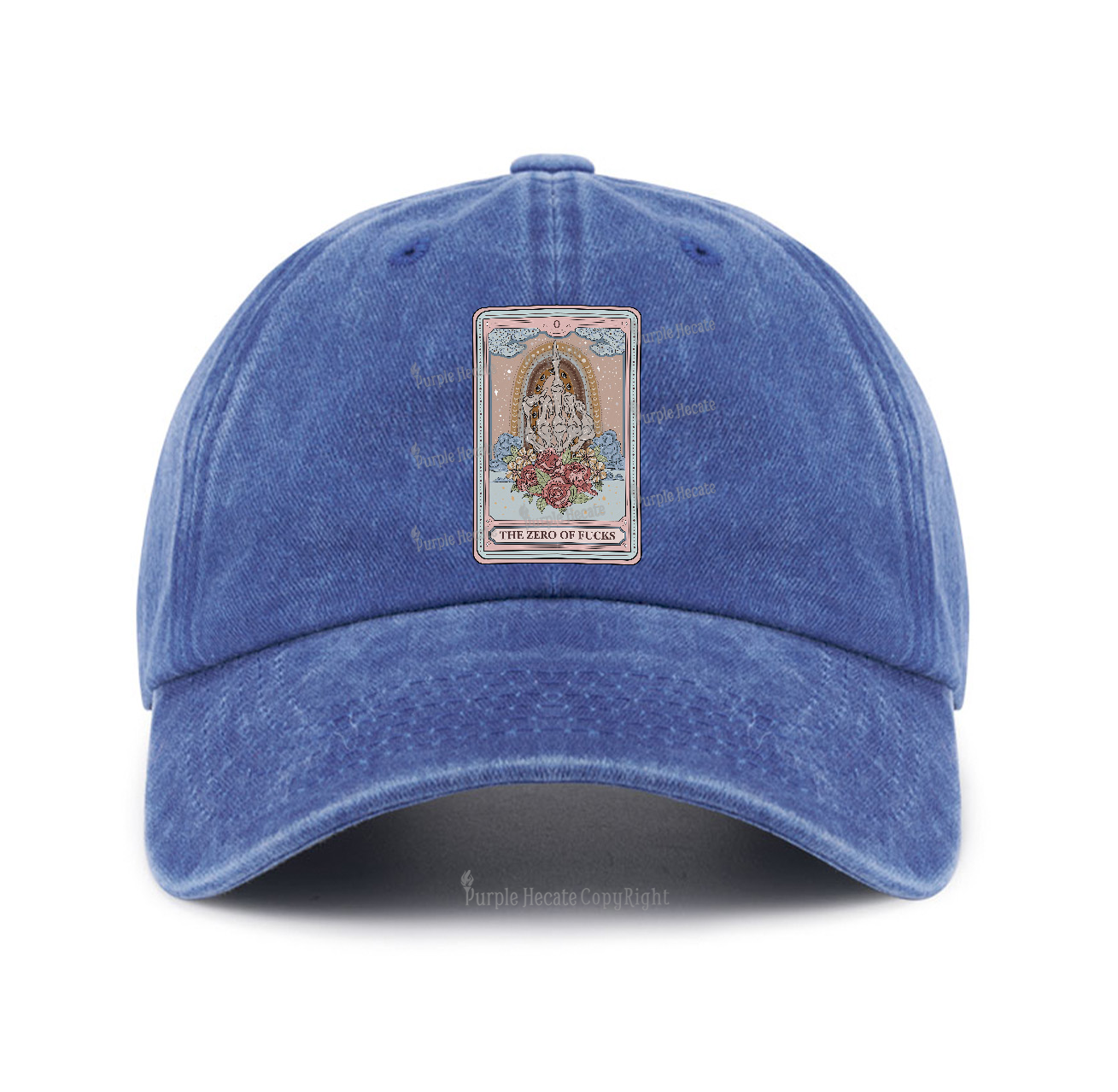 Purplehecate The Zero Of Fucks Tarot Baseball Cap