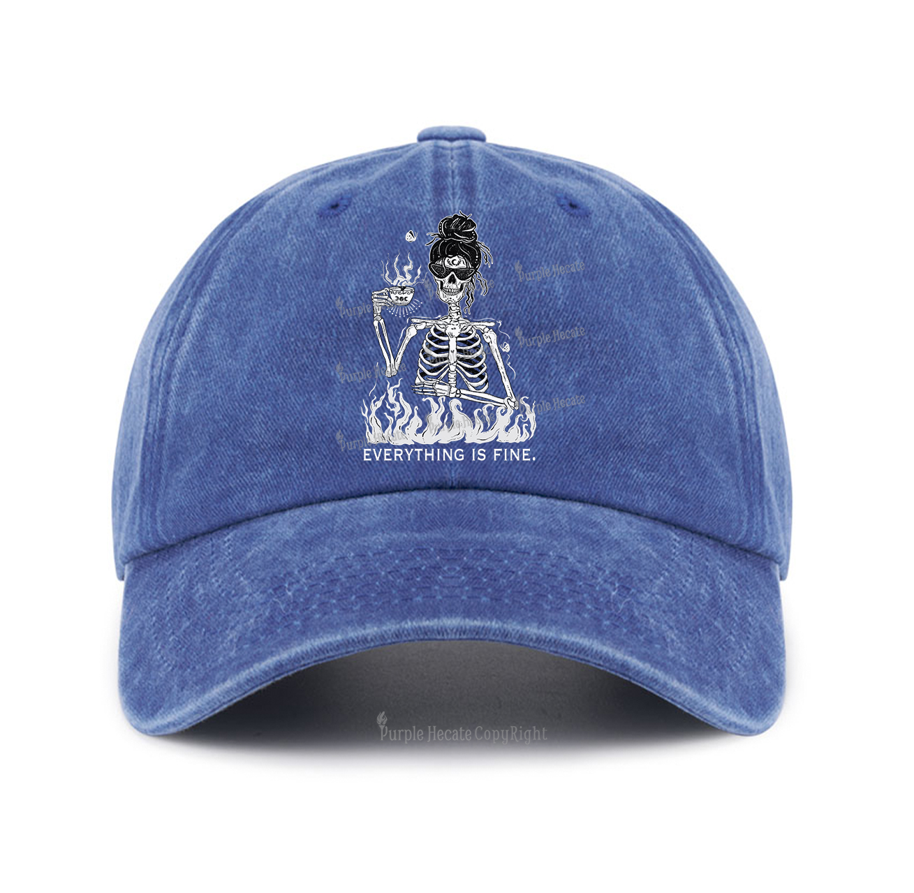 Purplehecate Everything Is Fine Baseball Cap