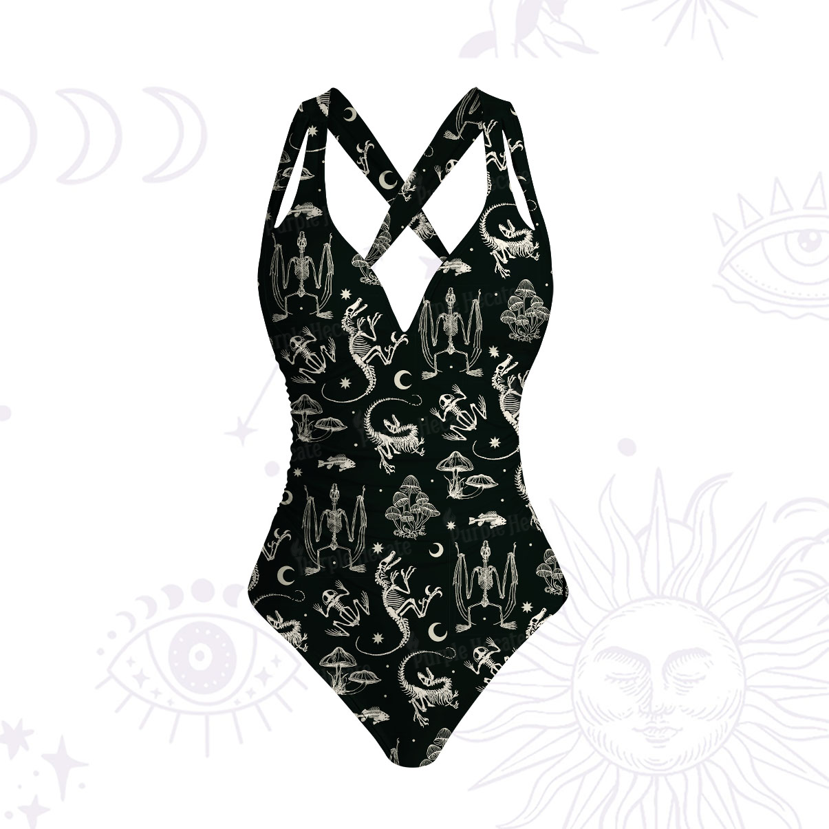 Purplehecate Prehistoric Fantasy One-Piece Swimsuit