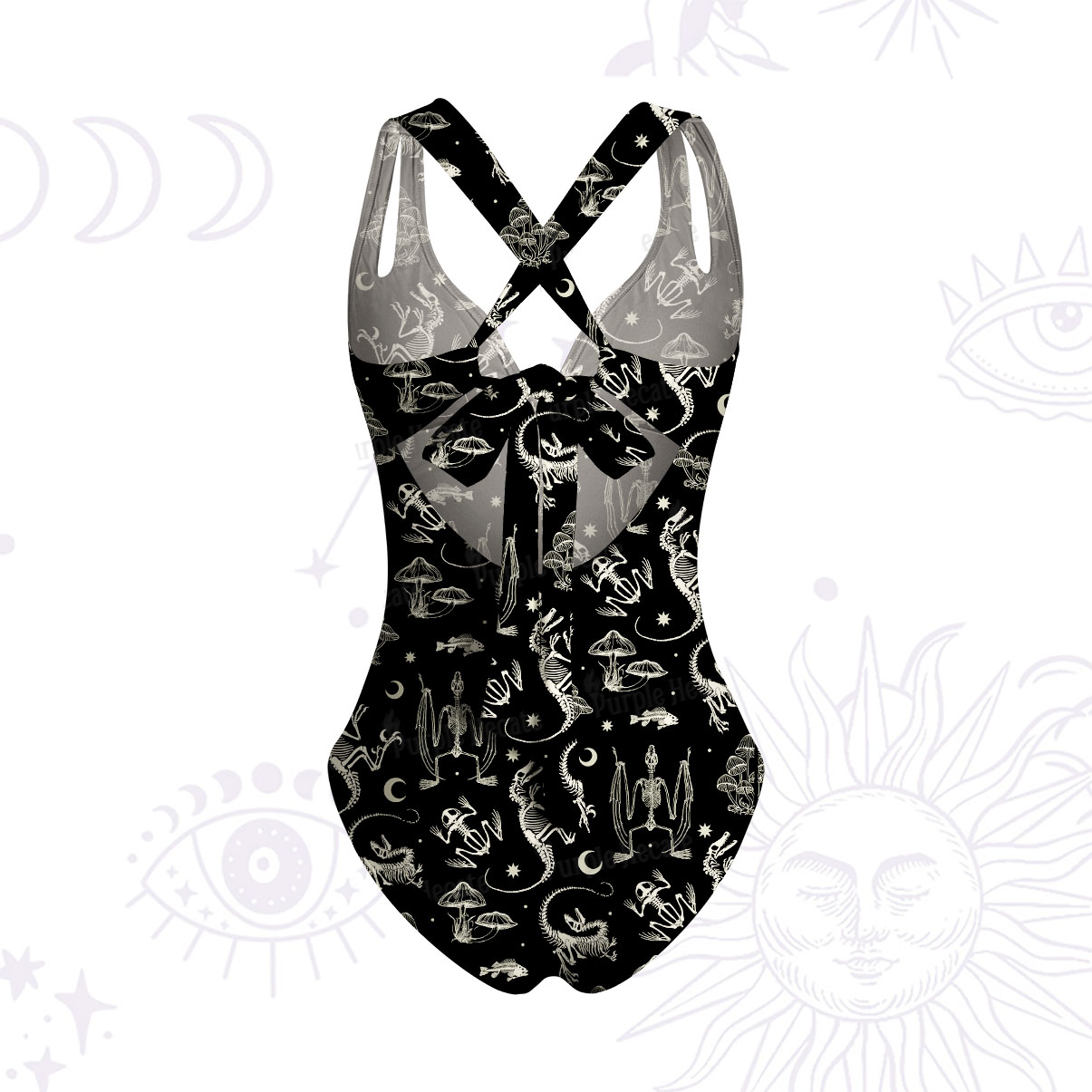 Purplehecate Prehistoric Fantasy One-Piece Swimsuit