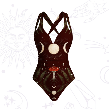 Purplehecate Moonlit Mushroom Gown One-Piece Swimsuit
