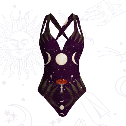 Purplehecate Moonlit Mushroom Gown One-Piece Swimsuit