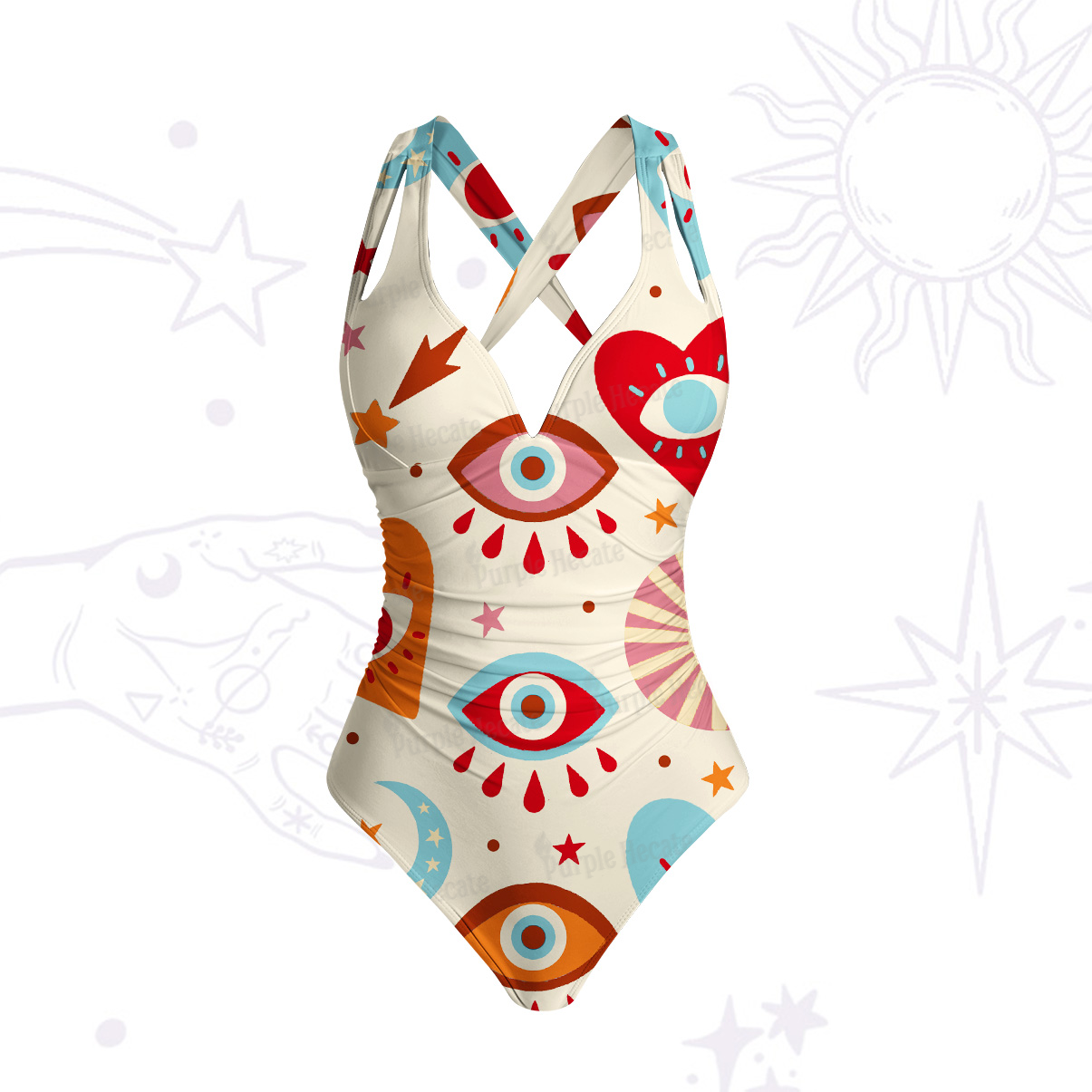 Purplehecate The Enchanted Eye of Love One-Piece Swimsuit