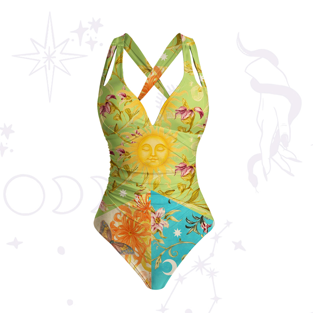 Purplehecate Sun Garden One-Piece Swimsuit