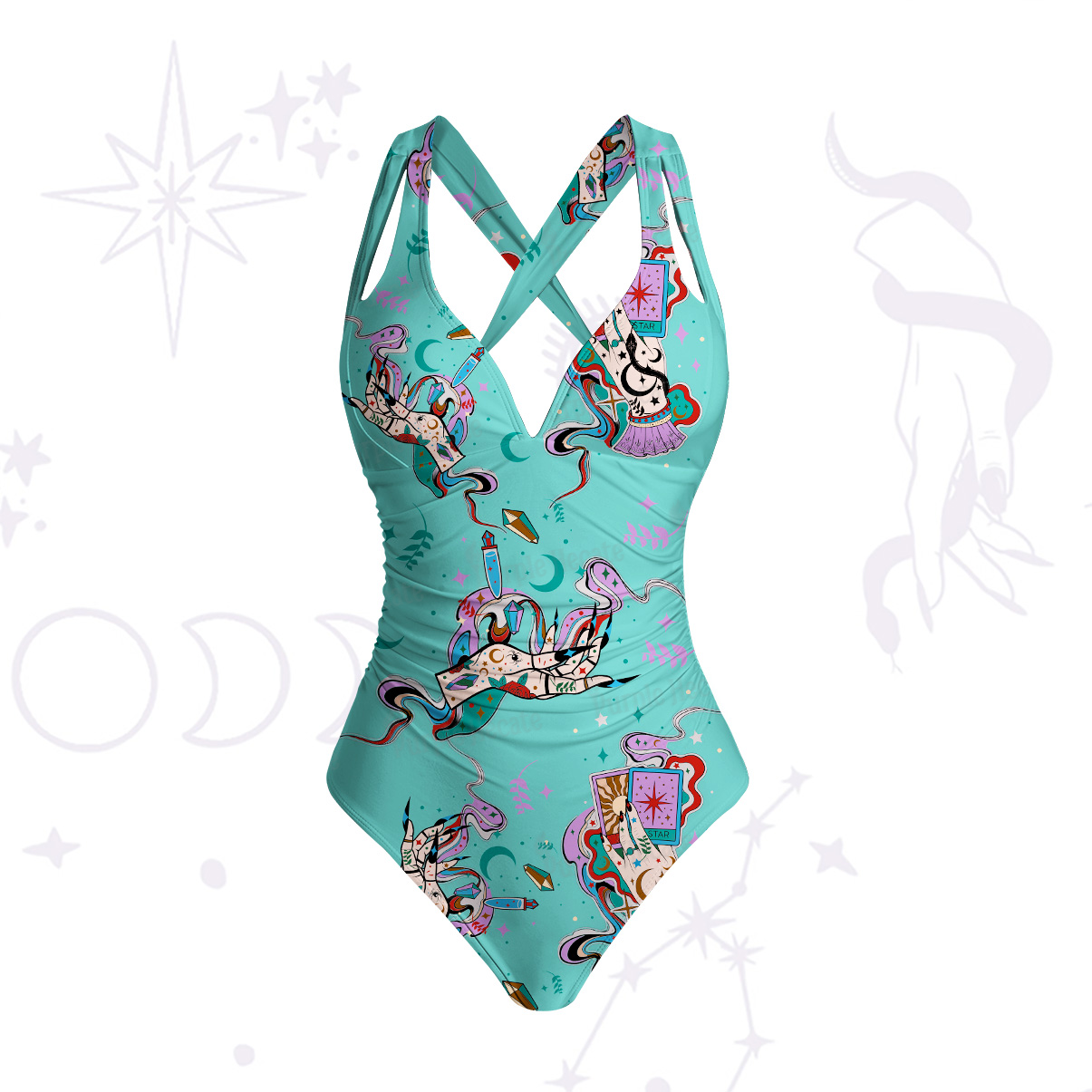 Purplehecate Astrological Secrets One-Piece Swimsuit