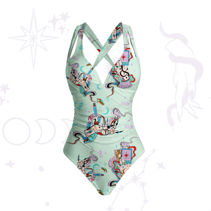 Purplehecate Astrological Secrets One-Piece Swimsuit