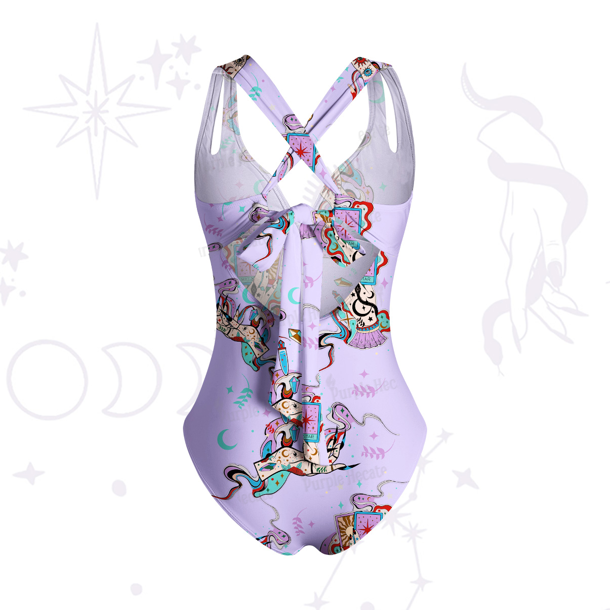 Purplehecate Astrological Secrets One-Piece Swimsuit