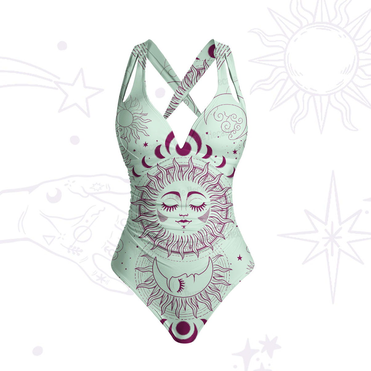 Purplehecate Lunar Eclipse One-Piece Swimsuit