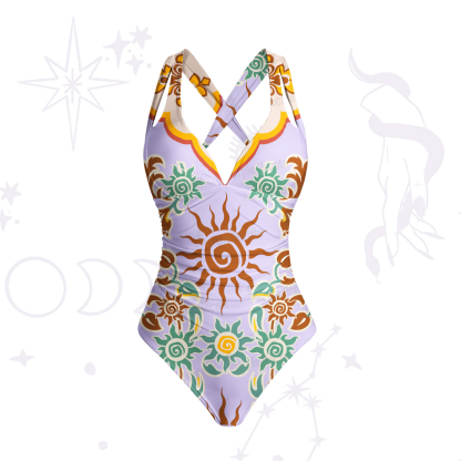 Purplehecate Solar Whispers Witch One-Piece Swimsuit
