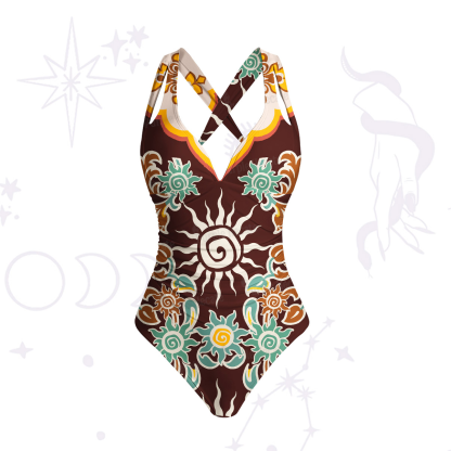 Purplehecate Solar Whispers Witch One-Piece Swimsuit