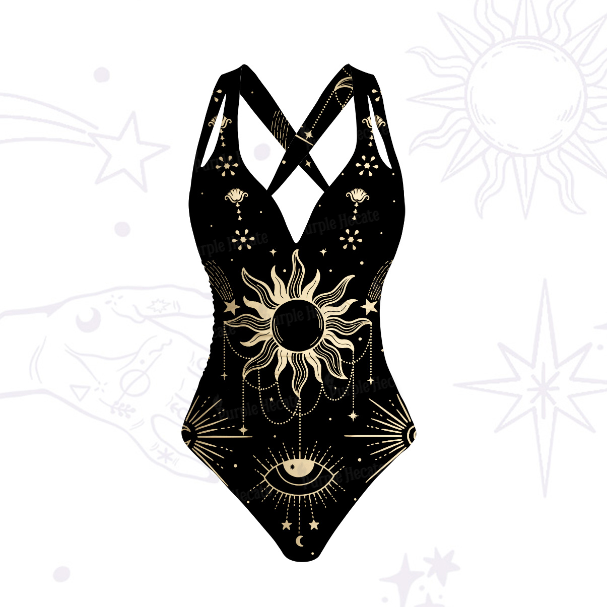 Purplehecate Solar Oracle One-Piece Swimsuit