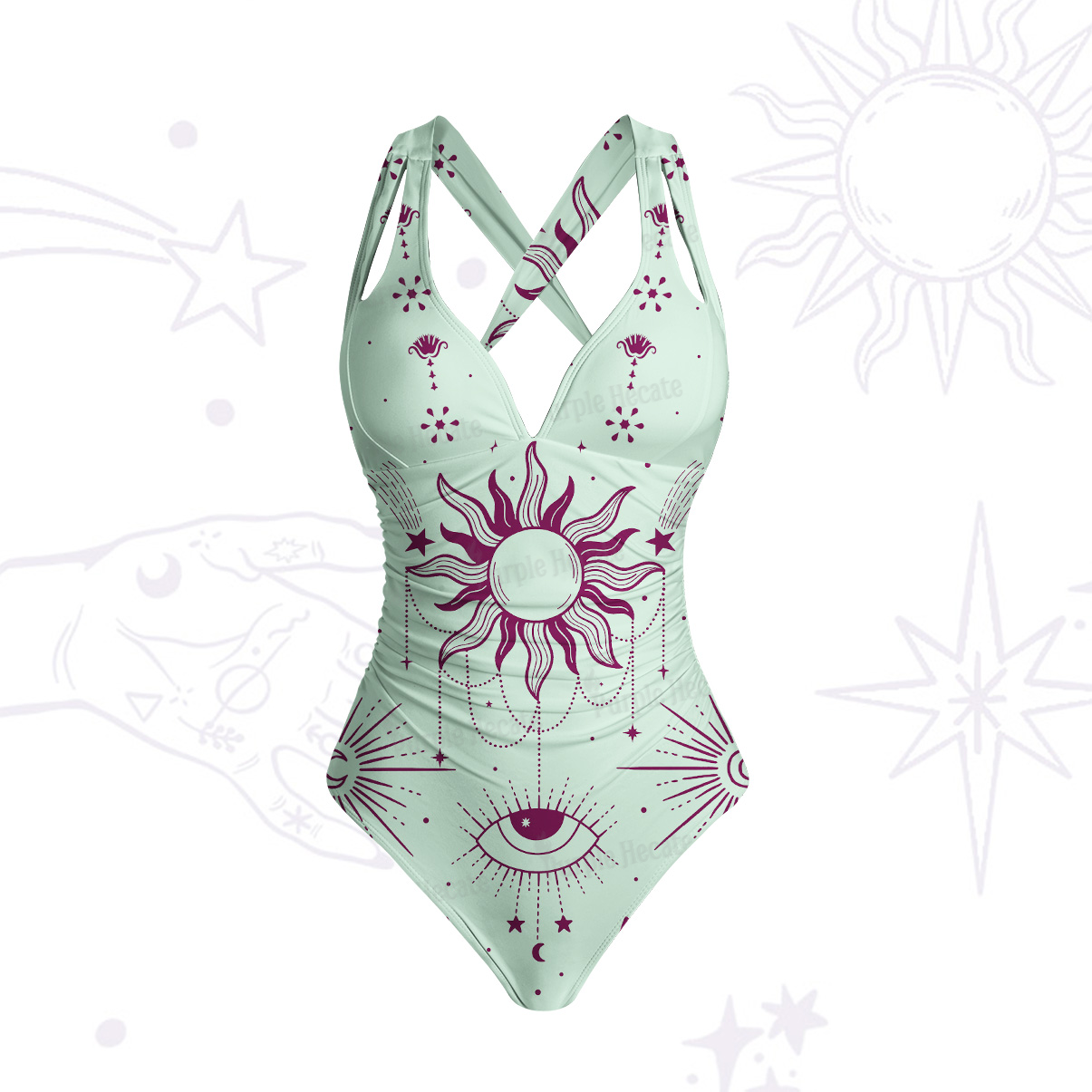 Purplehecate Solar Oracle One-Piece Swimsuit