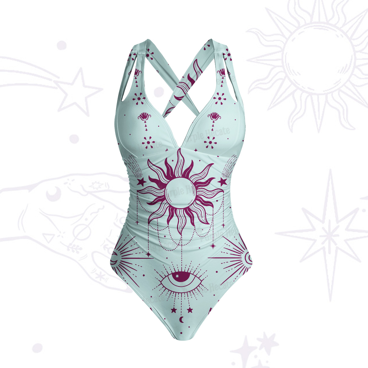 Purplehecate Solar Oracle One-Piece Swimsuit