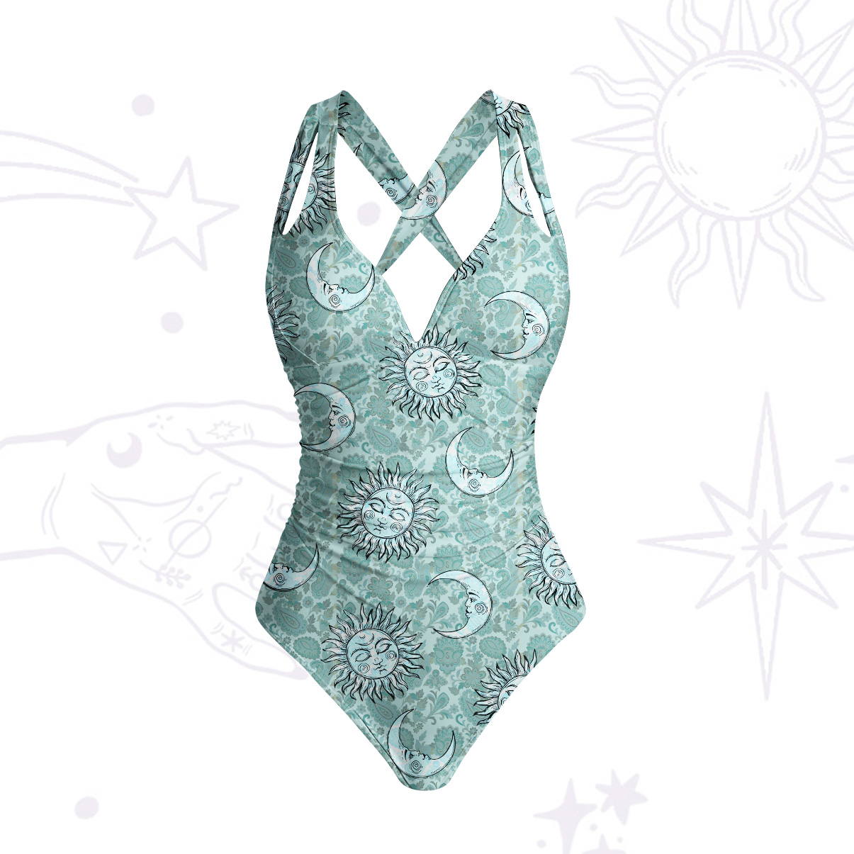 Purplehecate Sun & Moon Whispers One-Piece Swimsuit