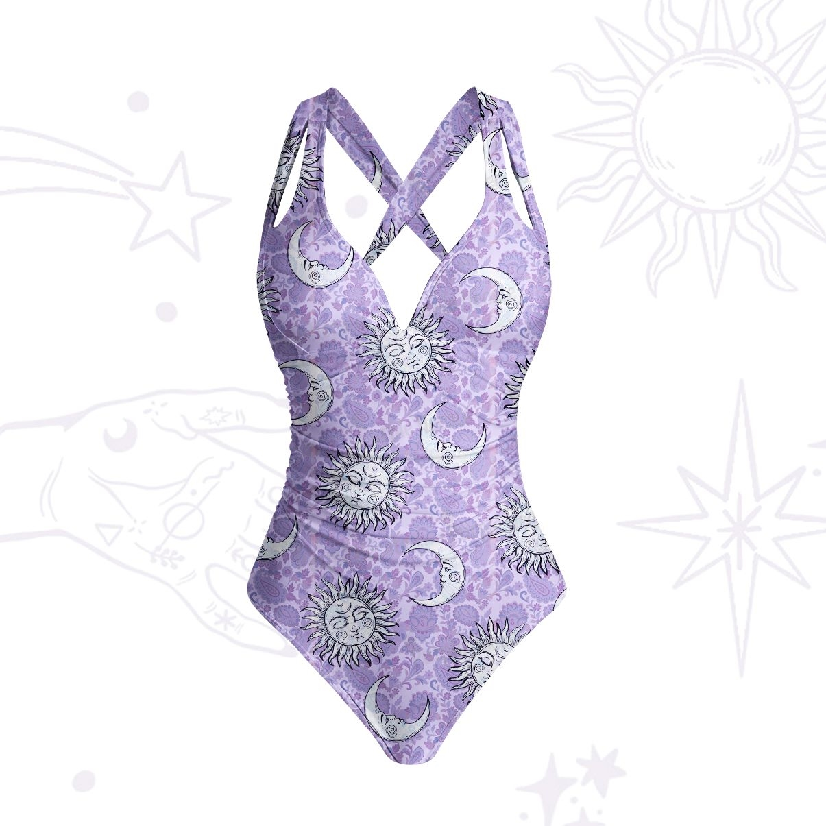 Purplehecate Sun & Moon Whispers One-Piece Swimsuit