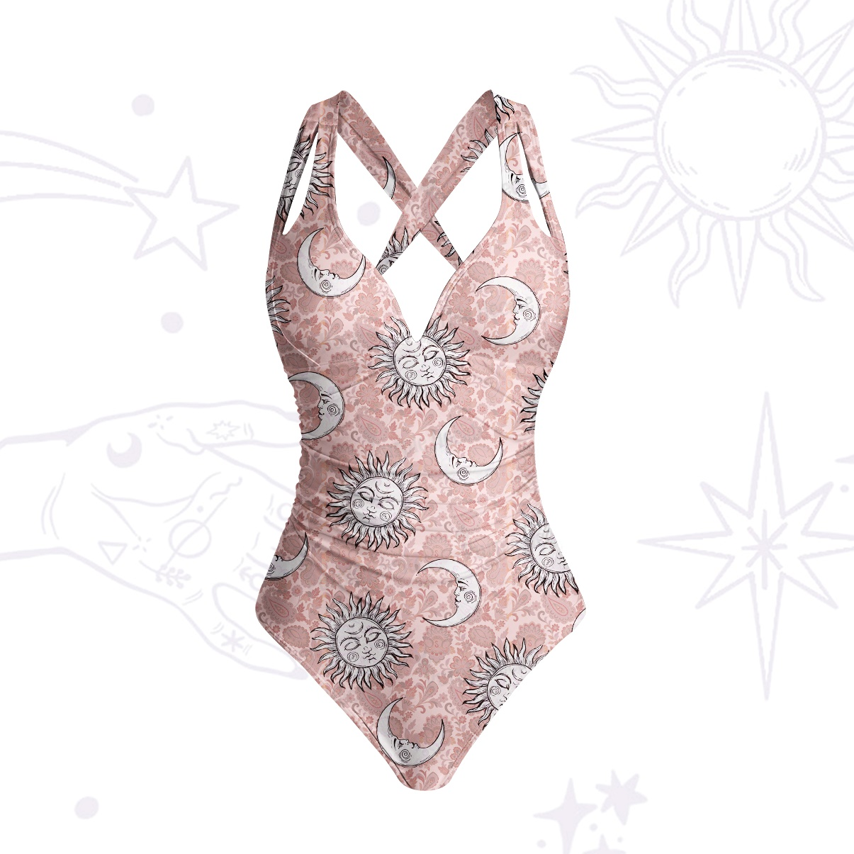 Purplehecate Sun & Moon Whispers One-Piece Swimsuit