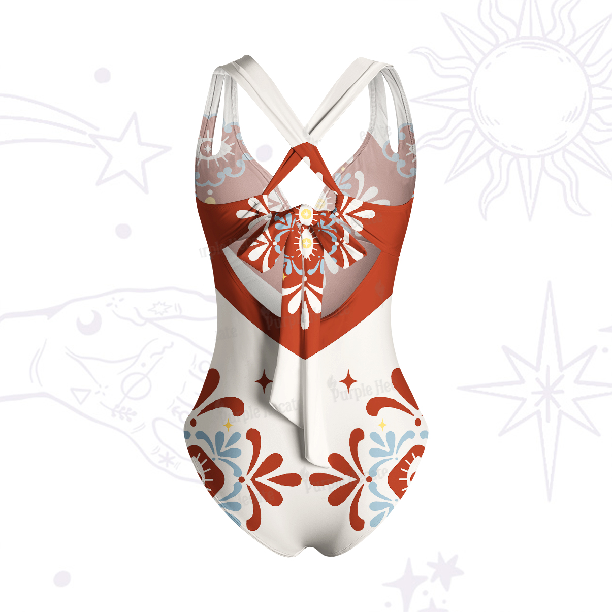 Purplehecate Celestial Oracle One-Piece Swimsuit