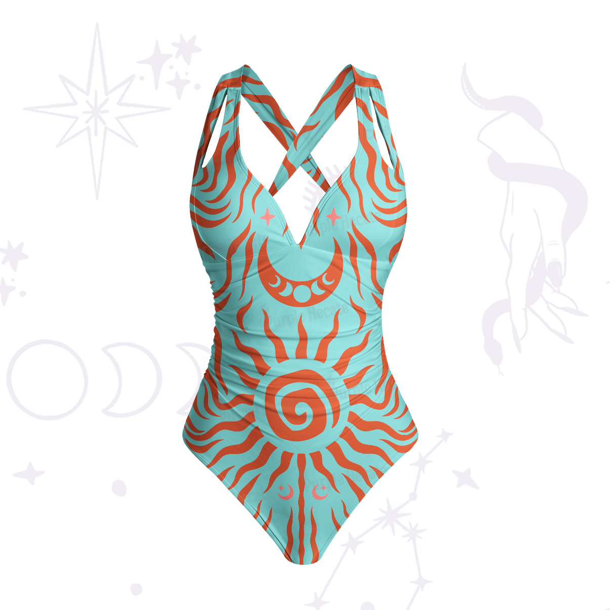 Purplehecate Solar Ritual One-Piece Swimsuit