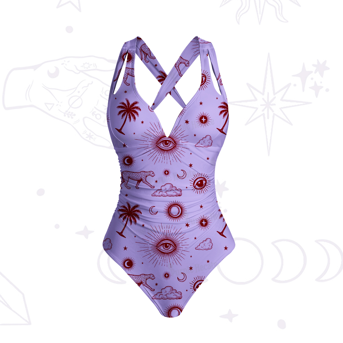 Purplehecate Eye of the Universe One-Piece Swimsuit