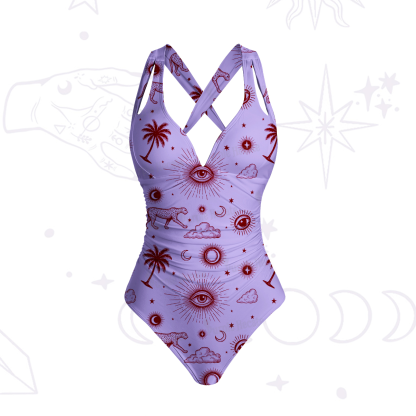 Purplehecate Eye of the Universe One-Piece Swimsuit
