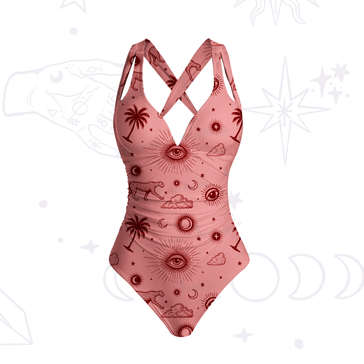 Purplehecate Eye of the Universe One-Piece Swimsuit
