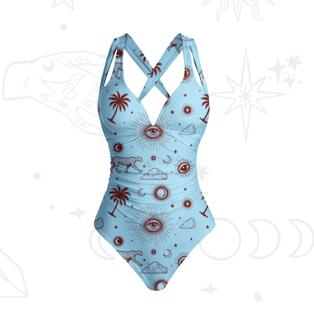 Purplehecate Eye of the Universe One-Piece Swimsuit