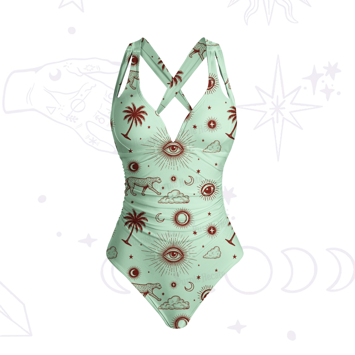 Purplehecate Eye of the Universe One-Piece Swimsuit