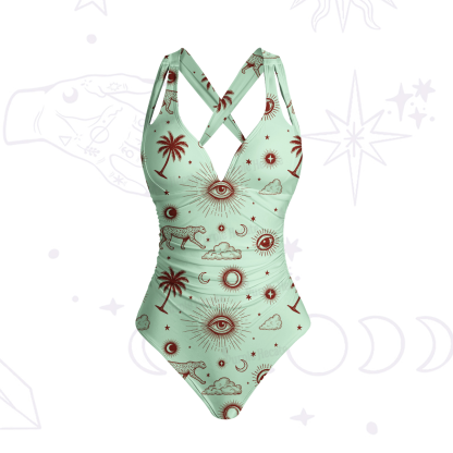 Purplehecate Eye of the Universe One-Piece Swimsuit