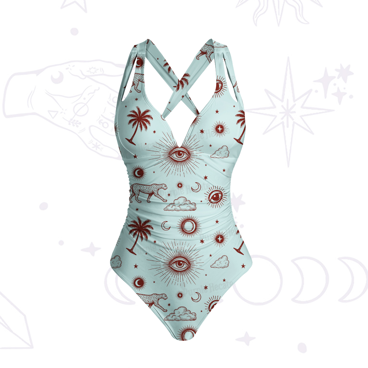 Purplehecate Eye of the Universe One-Piece Swimsuit