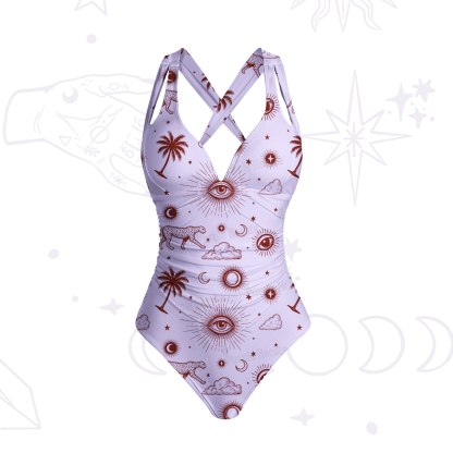 Purplehecate Eye of the Universe One-Piece Swimsuit