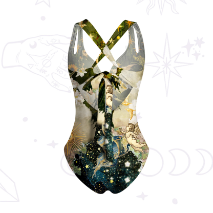 Purplehecate Garden of the Celestial Witch One-Piece Swimsuit