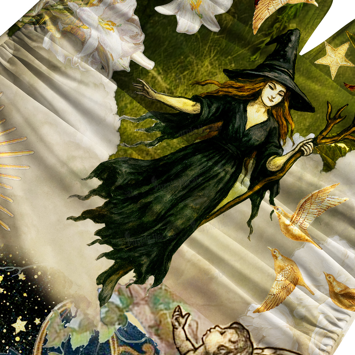 Purplehecate Garden of the Celestial Witch One-Piece Swimsuit