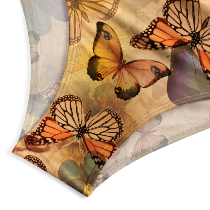 Purplehecate Monarch Butterfly Print One-Piece Swimsuit