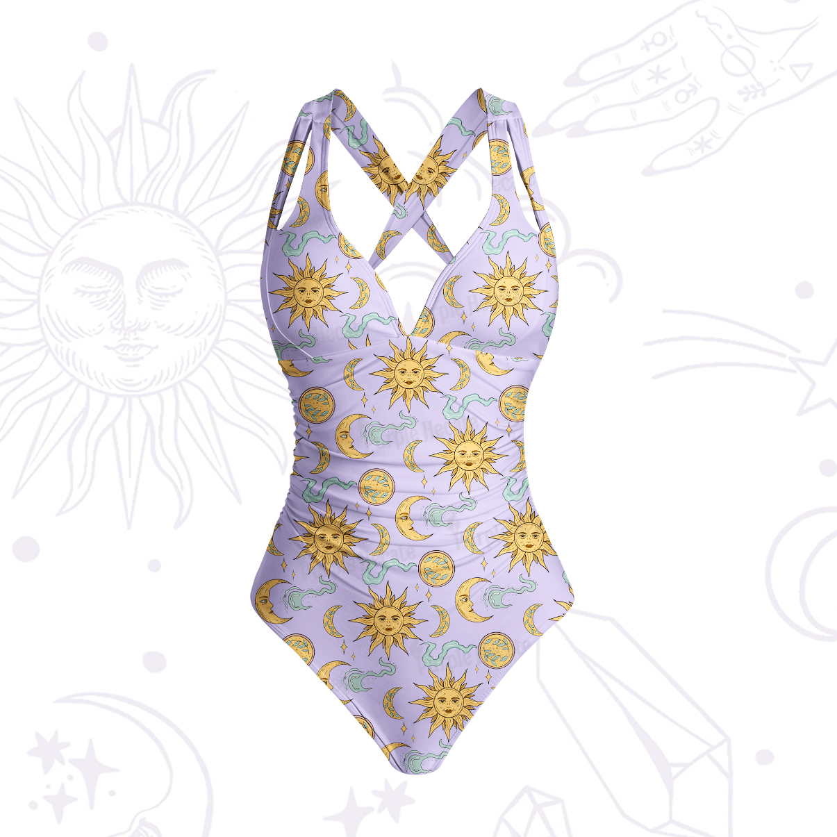 Purplehecate Magic of Sun and Moon One-Piece Swimsuit