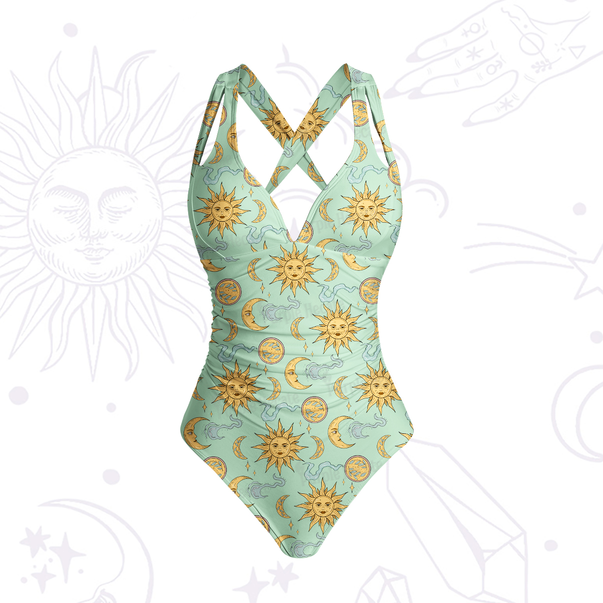 Purplehecate Magic of Sun and Moon One-Piece Swimsuit