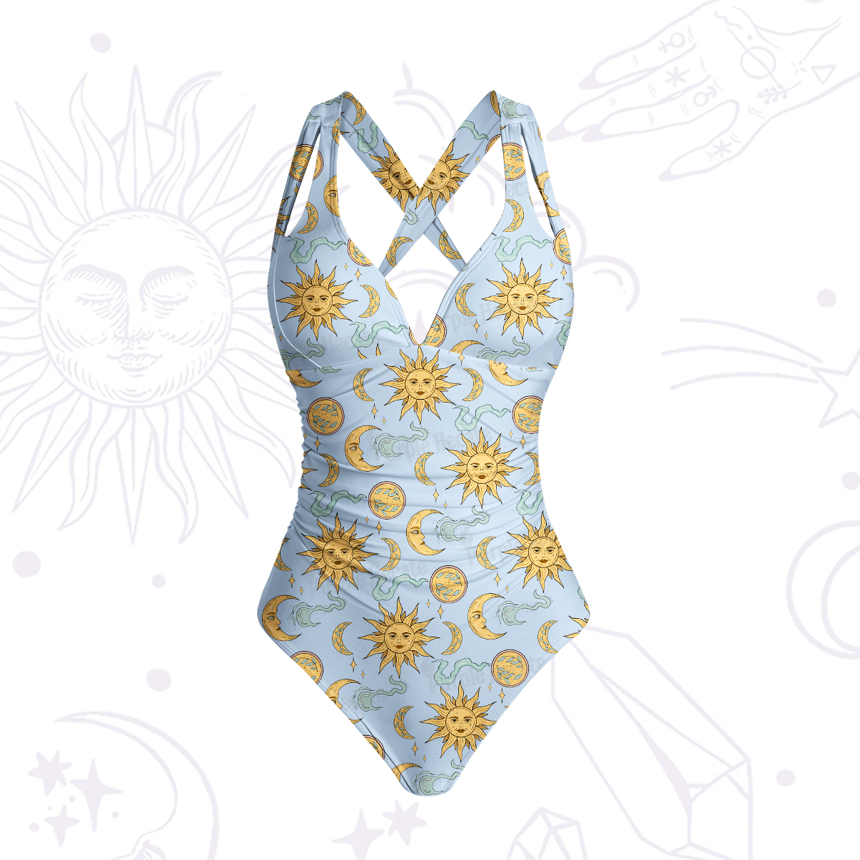 Purplehecate Magic of Sun and Moon One-Piece Swimsuit
