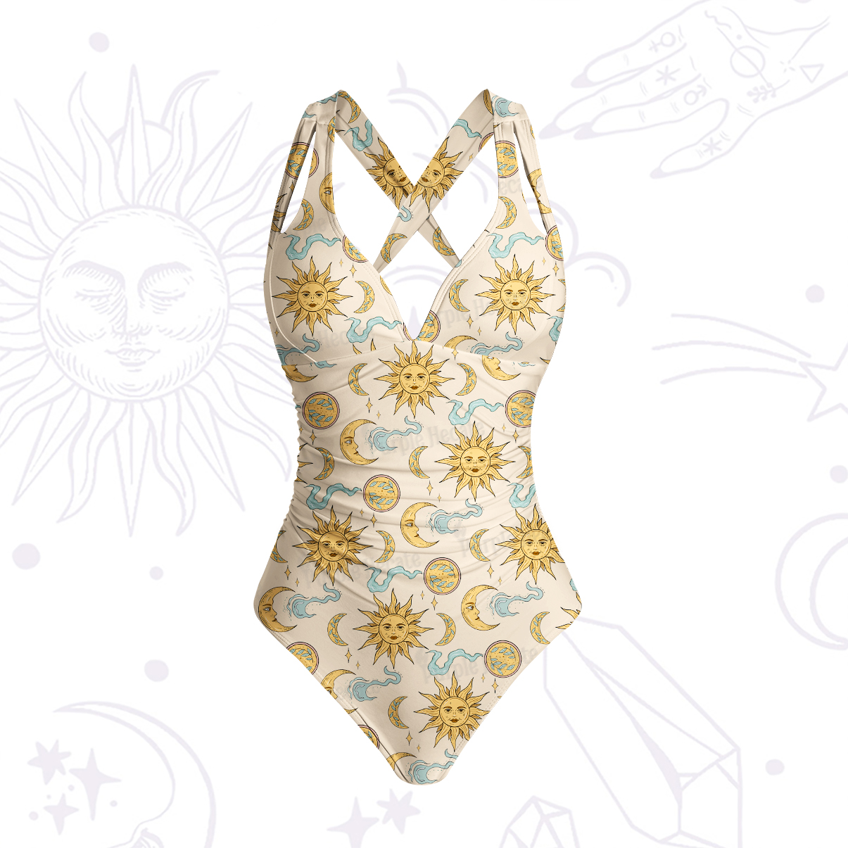 Purplehecate Magic of Sun and Moon One-Piece Swimsuit