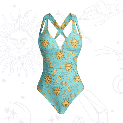 Purplehecate Magic of Sun and Moon One-Piece Swimsuit