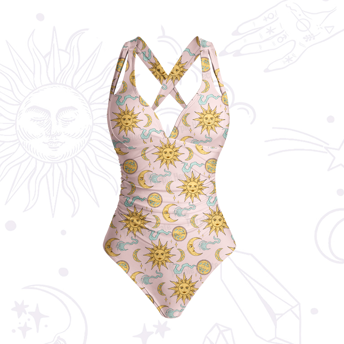 Purplehecate Magic of Sun and Moon One-Piece Swimsuit