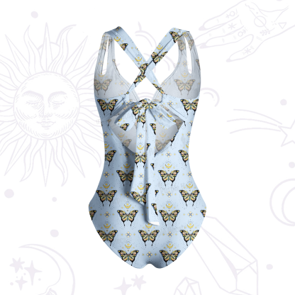 Purplehecate I Am Opening One-Piece Swimsuit