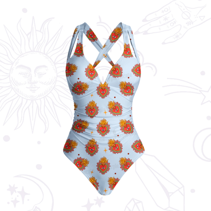 Purplehecate Sacred Heart One-Piece Swimsuit