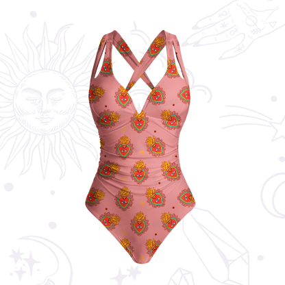 Purplehecate Sacred Heart One-Piece Swimsuit
