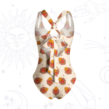 Purplehecate Sacred Heart One-Piece Swimsuit