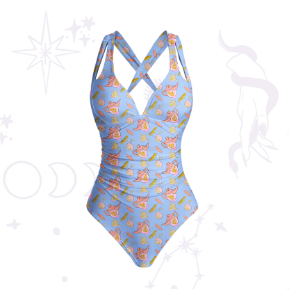 Purplehecate Mystical Teapot One-Piece Swimsuit