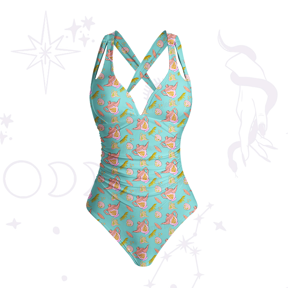 Purplehecate Mystical Teapot One-Piece Swimsuit